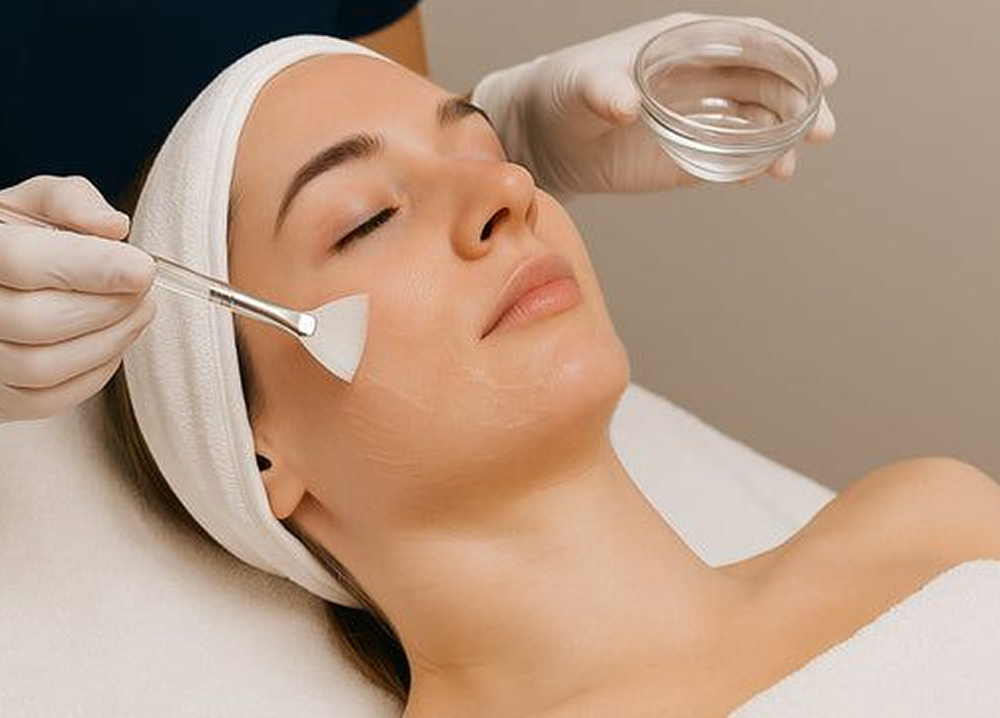 Chemical peel skin resurfacing treatment at Yoland clinic Nadd Al Hamar Dubai